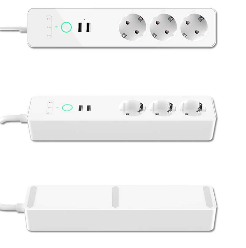 Умная Wi-Fi мощность полосы ЕС Plug 4 USB таймер розетка Удлинитель сетевой фильтр Голосовое управление работа Alexa Google IFTTT