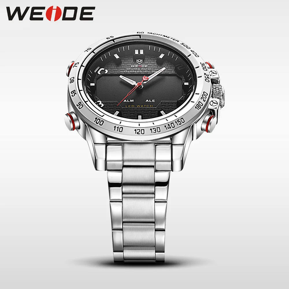 WEIDE серия из нержавеющей стали Топ люксовый бренд спортивные с двумя