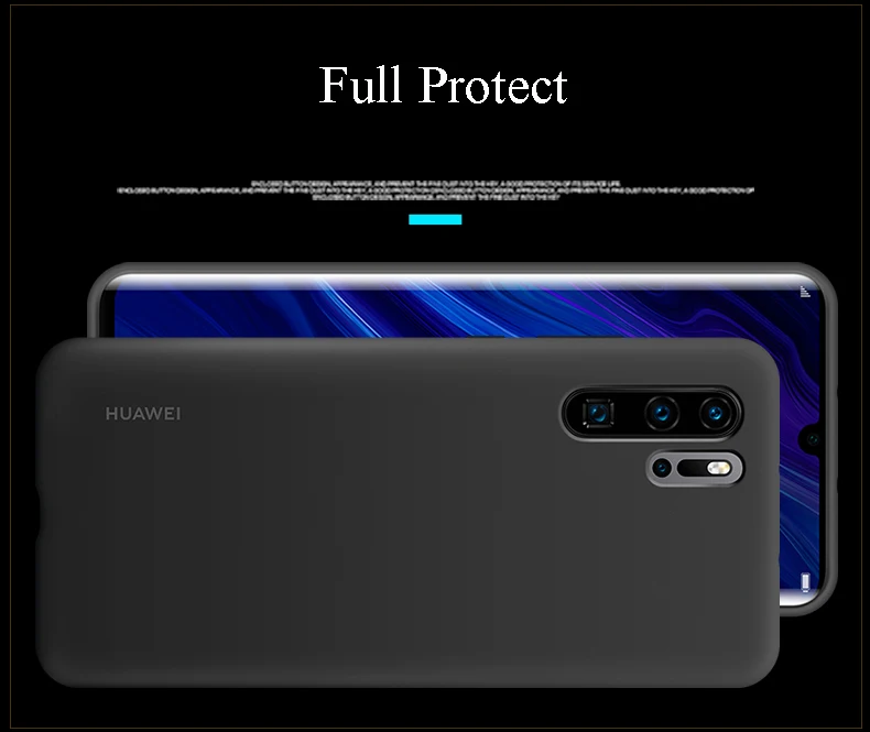 Официальный Мягкий силиконовый чехол huawei P30 Pro Чехол Стильный Анти-осенний ультра-тонкий задний чехол защитный чехол P30