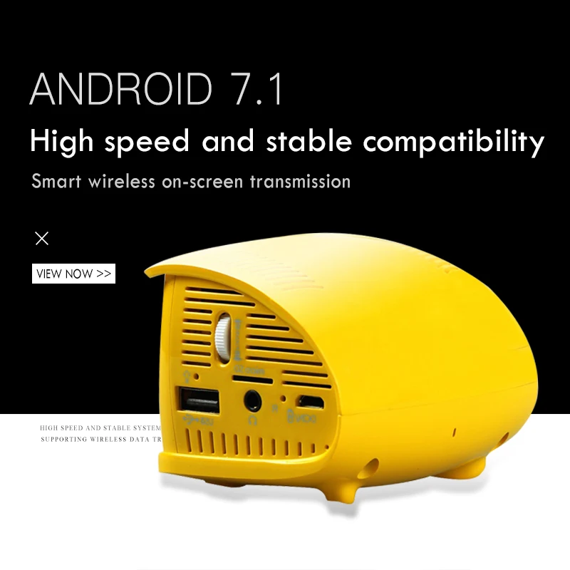 Мини проектор WOWOTO с ручной фокусировкой 854*480 разрешение Wi Fi Bluetooth светодиодный