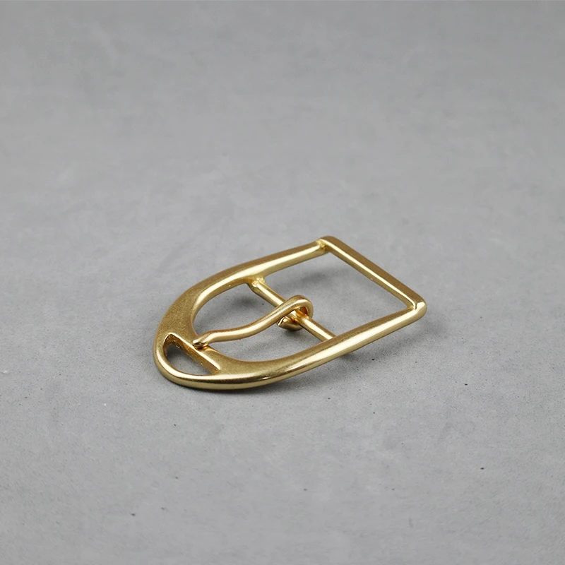 

DIY Leather Craft Hardware Solid Brass Classic American Style Stirrup Belt Buckle For Men Accessories For Leather Metal Buckle