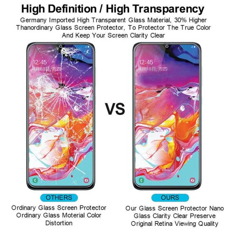 

9H Tempered Glass For Samsung Galaxy A70 Screen Protector for Samsung A 70 Sm-a705f/ds A7050 Glass Safety Tremp Protective Film