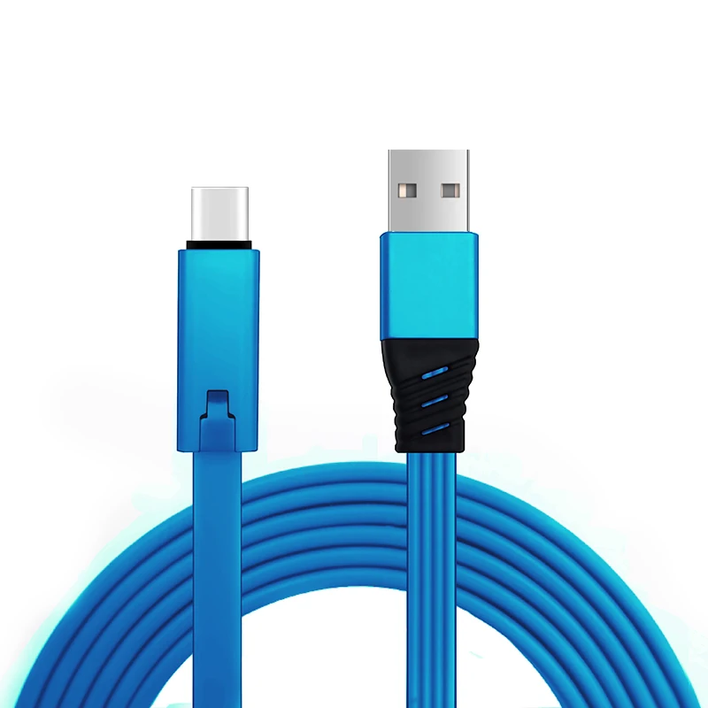 Рециркуляция регенерации 1,5 м USB зарядка TypeC кабель для samsung S10 S9 Plus Xiaomi Redmi Note 7 mi9 LG происхождения длинный провод шнур - Цвет: Синий