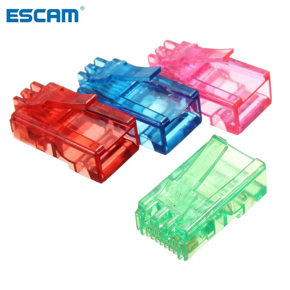 Модульная кабельная головка ESCAM RJ45 8P8C с позолоченным штекером 50 шт.|Коробки