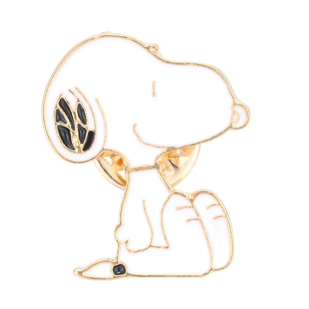 New Enamel Cute Animal White Dog Style Brooch Denim Jacket Pin Buckle Shirt Badge Gift lapel pin | Украшения и аксессуары