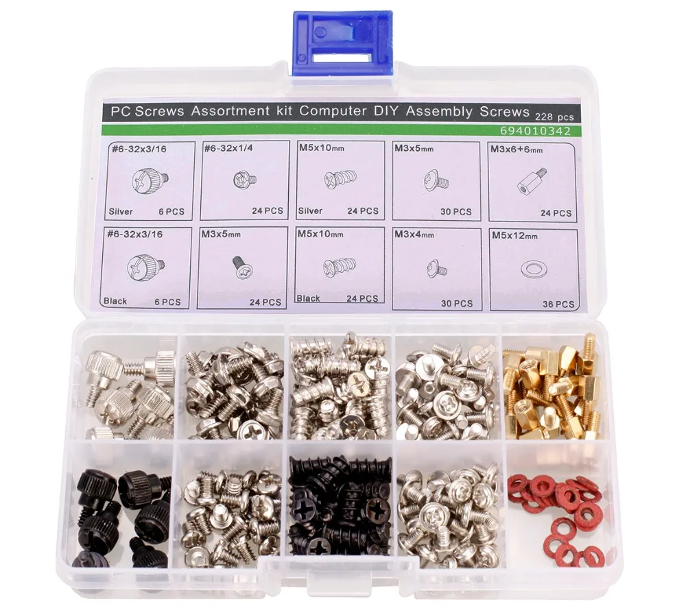 228 шт. чехол для компьютера|drive screw|hard drive screwsscrew assortment |
