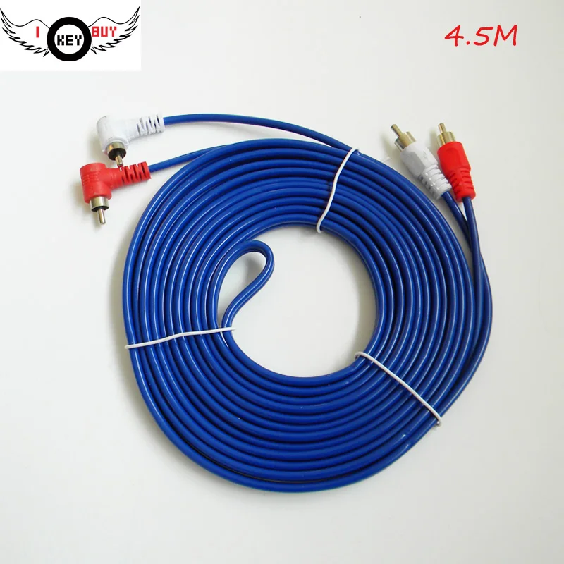 

I Key Buy High-Quality 4.5M 2RCA Elbow -2RCA Lotus Line Car Audio Amplifier Kit Cable Blue