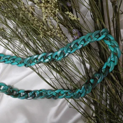 Золотое шампанское 60-120 см DIY модные красочные съемные Акриловые Ручки цепи рыбья кость пластиковый ремень сумки через плечо аксессуары для женщин - Окраска металла: Золотое шампанское