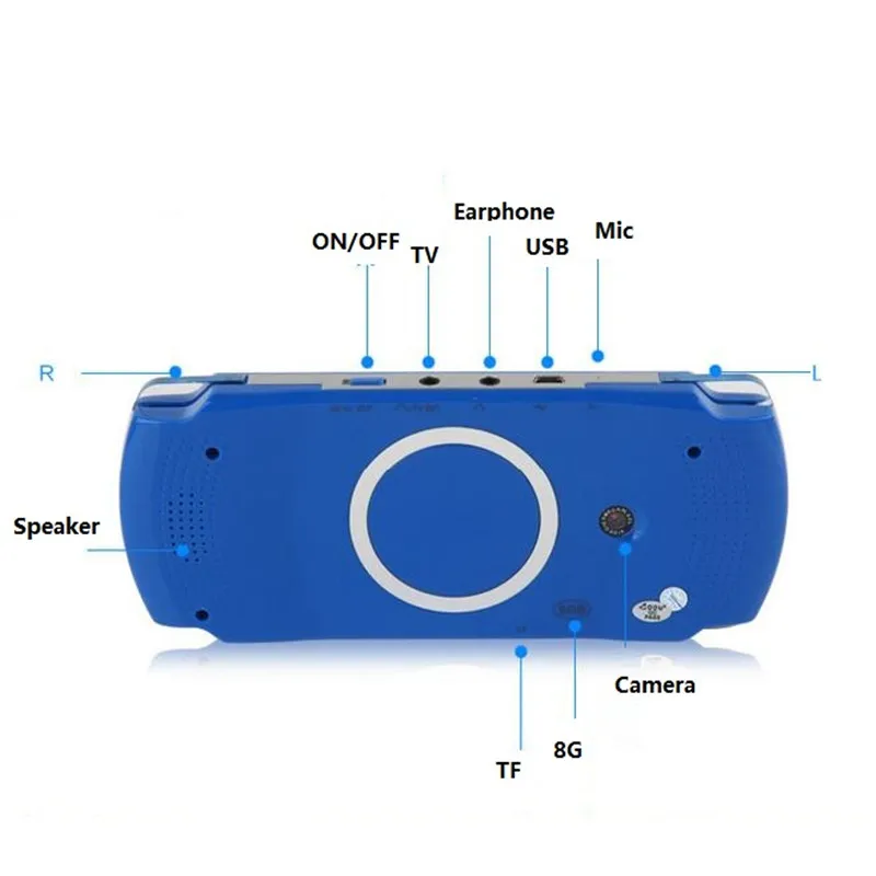 Портативная портативная игровая консоль видео MP4 плеер 8 ГБ Бесплатная загрузка