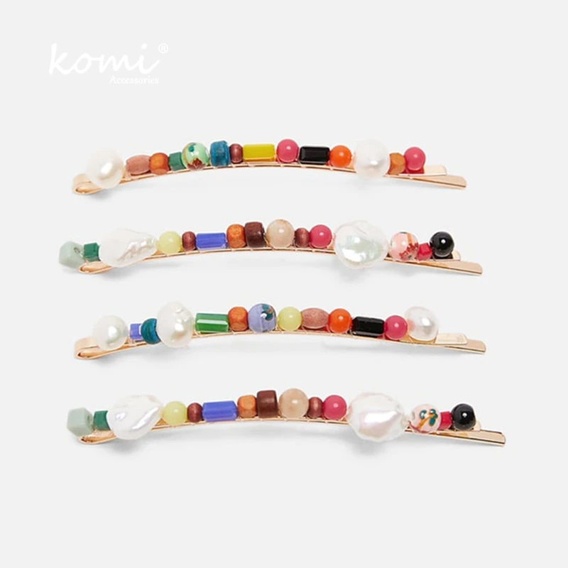 A60505 Коми 3/5 шт./компл. Шпильки для Для женщин фирменного дизайна украшения для волос в виде ракушки имитация жемчужные заколки для волос заколка подарки A10312 - Окраска металла: A60505