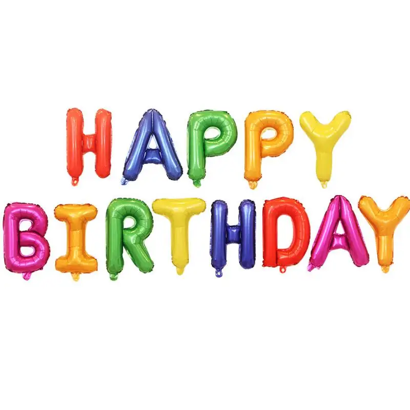 2 компл./упак. алюминиевый воздушный шар с надписью Happy Birthday Вечерние Декорации