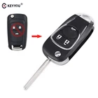 KEYYOU 3 кнопки модифицированный флип-чехол для ключей для Chevrolet Cruze Camaro Equinox Malibu Sonic Spark Volt дистанционный складной чехол для ключей