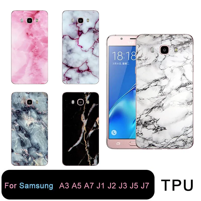Soft Tpu Clear Phone Case For Samsung Galaxy A3 A5 2016 2017 prime J1 J2 J3 J5 J7 Coloful Marble Free shipping |