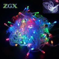 zgx led string light 10m colorful waterproof 220v 100 led holiday decor strip lighting christmas tree party garland new year