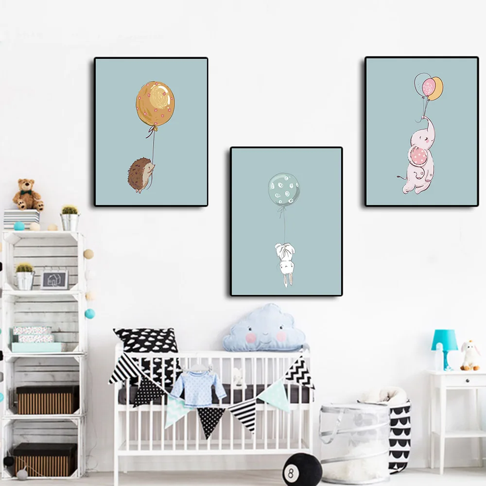 AtFipan Poster Modern Cartoon Cute Decoration For Children Room Spray Paintings Wall Art On Canvas Painting Unframed | Дом и сад