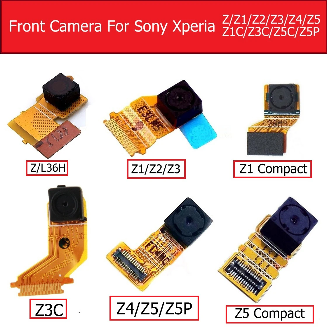 

Небольшой модуль фронтальной камеры для Sony Xperia Z L36H/Z1 L39h/Z2/Z3/Z4/Z5/Z1 mini/Z3C/Z5C/Z5 Premium гибкий кабель для камеры
