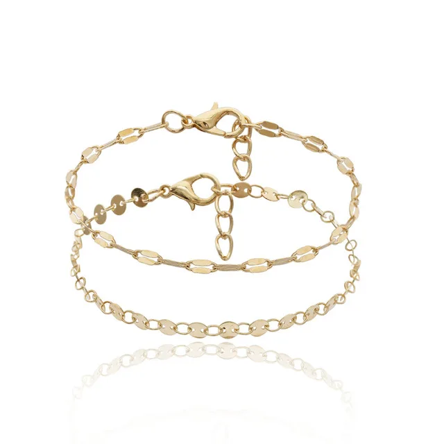 Golden Set 9 Ingemark в богемном стиле 3 шт./компл. большой корпус браслет Для женщин аксессуары панк летняя Морская ракушка Rope Chain, регулируемый браслет - Окраска металла: Golden Set 9