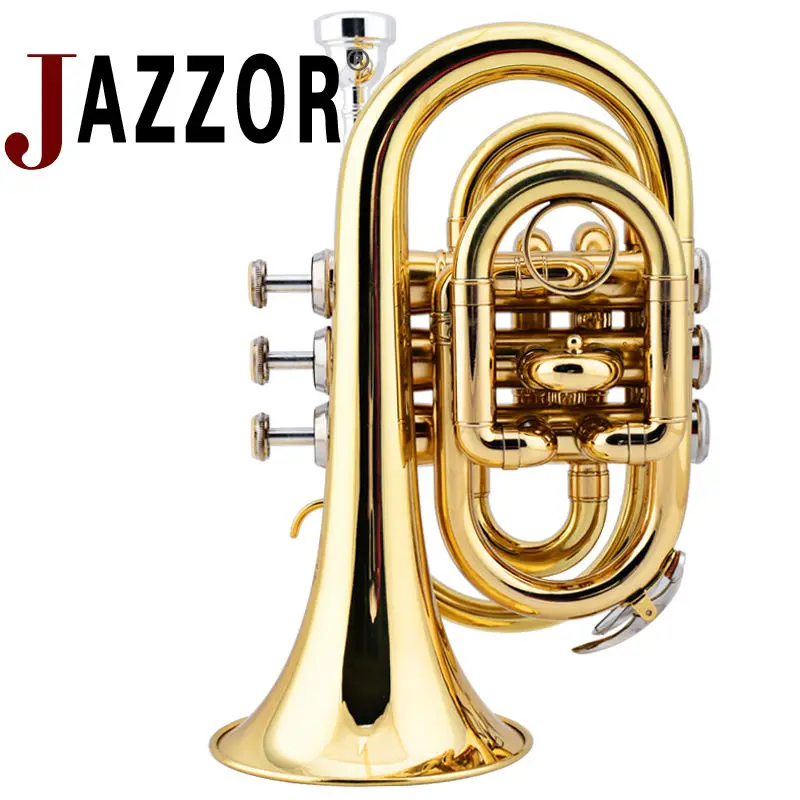 

Духовой инструмент JAZZOR Cornet B flat Профессиональный с покрытием Золотым Лаком