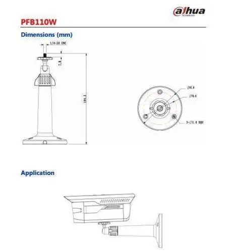 Настенный алюминиевый кронштейн для камеры безопасности DH PFB110W|accessories|accessories