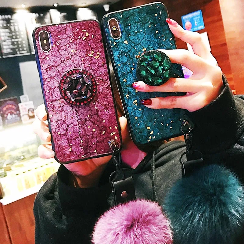 Роскошный чехол для телефона iPhone 7 8 Plus жесткая задняя крышка X XS Max XR 6 6S чехлы