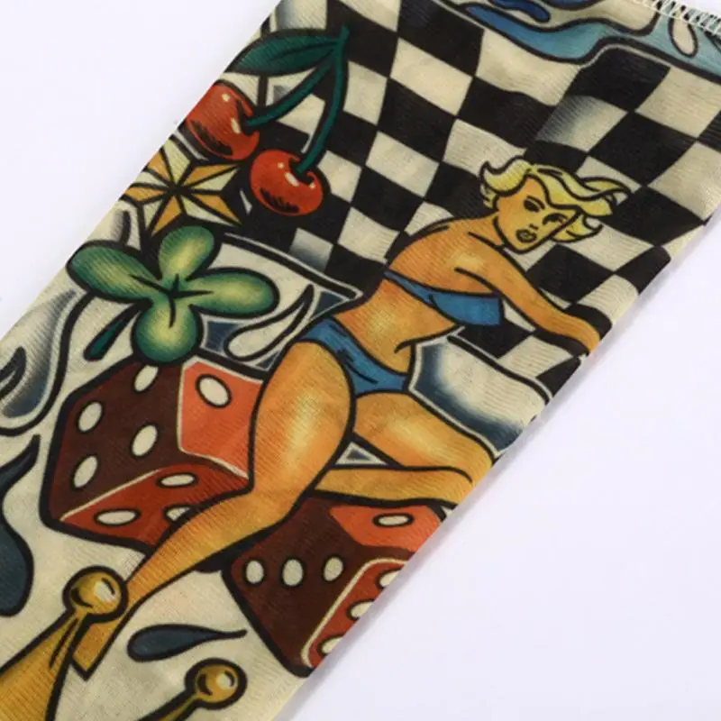 1 шт. Хэллоуин тату рукав унисекс модные татуировки на руку рукава ногу для защиты