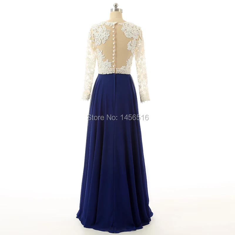 Женское шифоновое платье с длинным рукавом белое кружевное ТРАПЕЦИЕВИДНОЕ