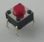 

Tact Switch DIP type vertical 6x6X5.0mm Rohs Red Button Tactile Switch Rohs New through hole