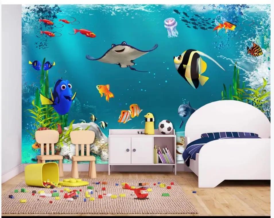 Пользовательские фото обои 3d для стен 3 d Средиземноморский красивый мультфильм