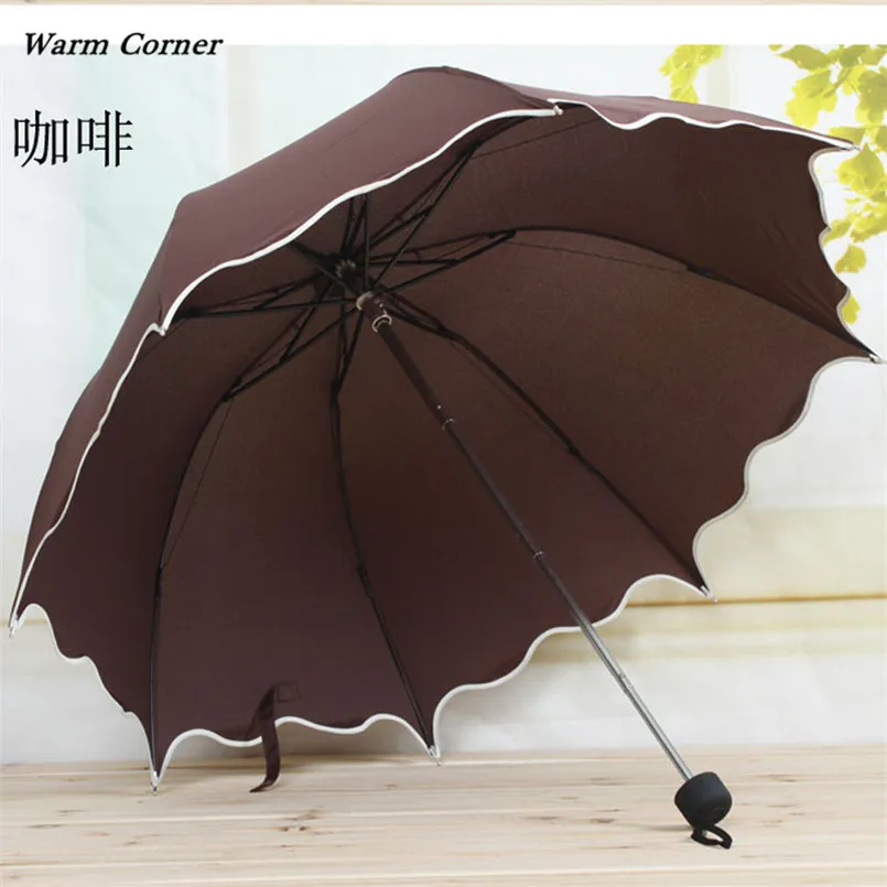 Складной зонт с оборками в виде листьев лотоса 2017 лм|parasol sun|rain umbrellasumbrella sun |