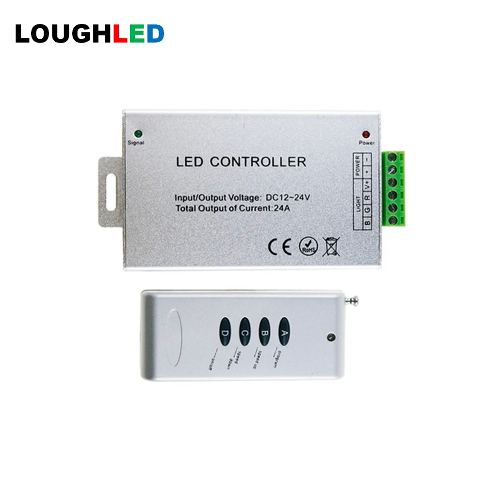 Беспроводной РФ 4 клавиши RGB LED контроллер с дистанционным 12a/2A 144 Вт/288 Вт DC12V ~ 24 В