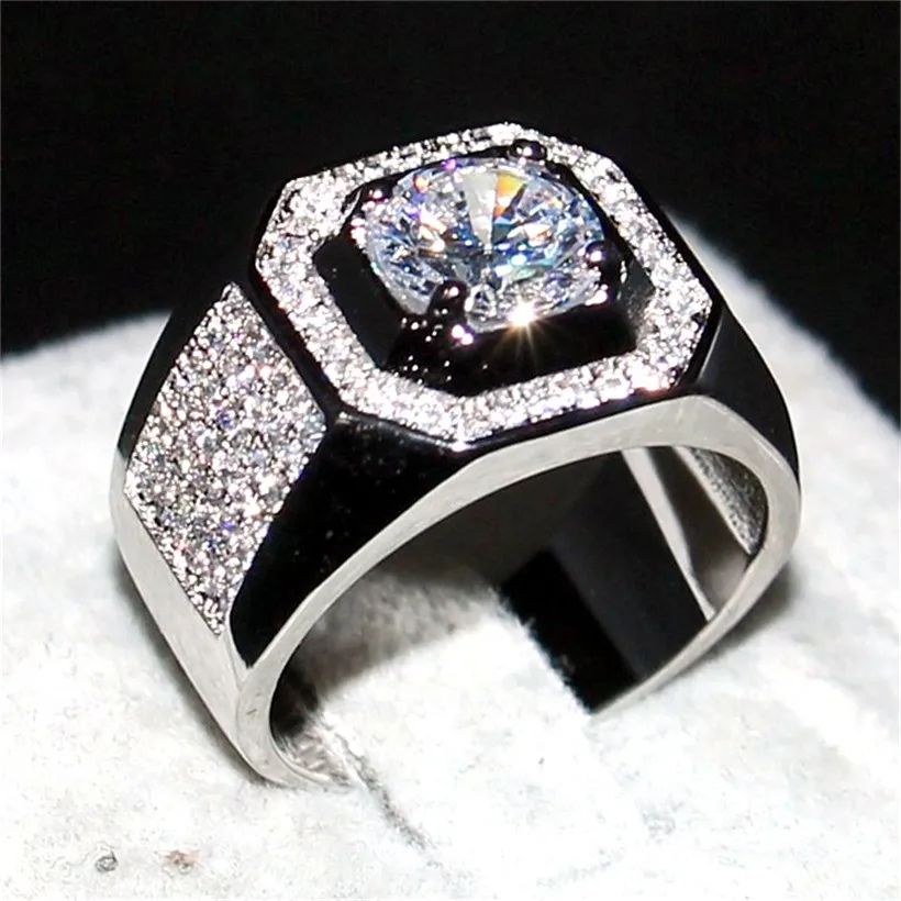 Choucong, ювелирное изделие, мужские 925 пробы, серебро и розовое золото, 1.5ct, Диамант, паев, cz камень, кольцо, обручальные кольца, для мальчиков, Sz 7-13, подарок