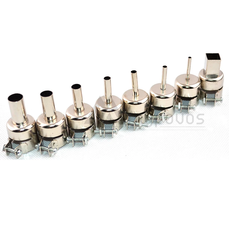 8 pcs/set universal BGA Nozzle for SMD hot air gun 852D+ 850 909D Saike series etc free shipping | Инструменты