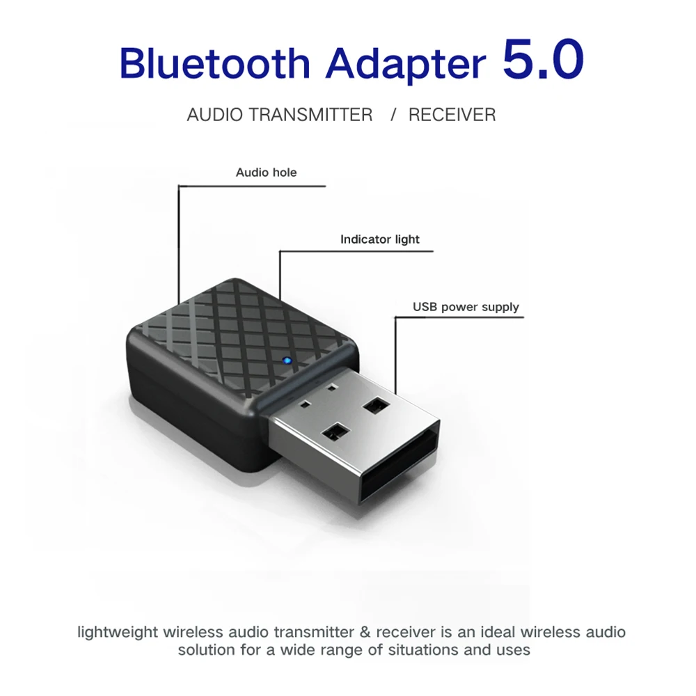 USB Bluetooth 5 0 беспроводной приемник передатчики 3 мм AUX аудио музыка стерео адаптер