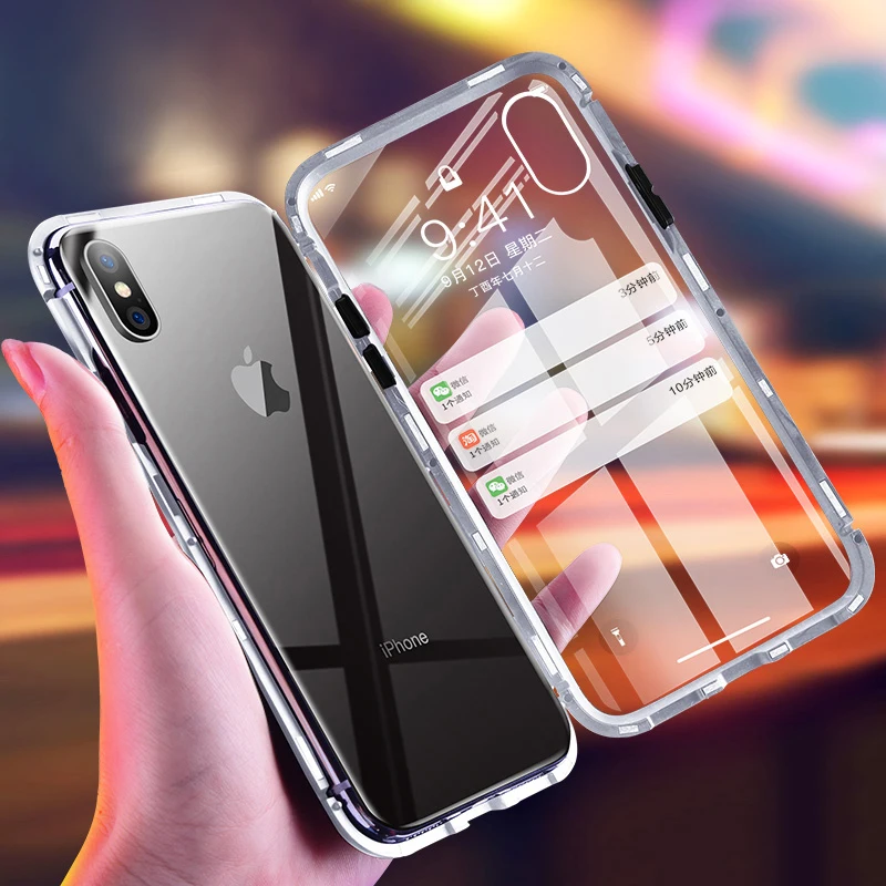 For iphone 7 x xs max xr Magnet Bumper Case supreme 6 8 plus case xsmax s r 6plus 7plus 8plus Phone Cases | Мобильные телефоны и