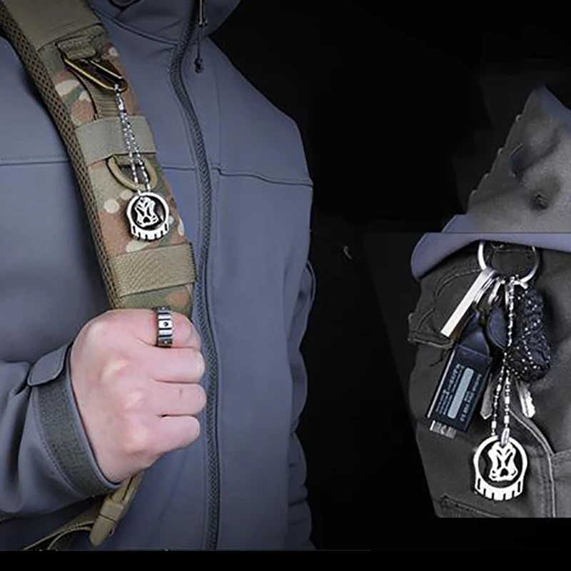 1 шт. EDC инструмент кольцо из титанового сплава с вольфрамовой стальной головкой