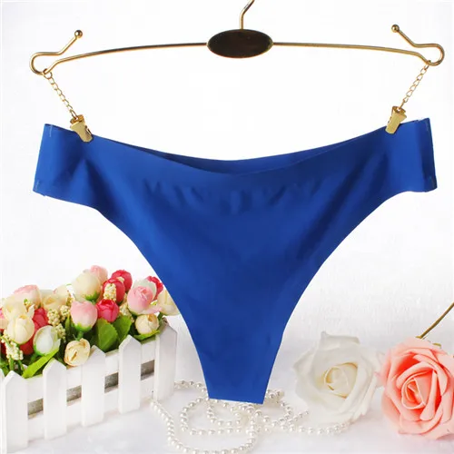 V02 blue M-XXL, сексуальные, новые, не оставляют следов, Т-образные, стринги, женское нижнее белье, цвет розовый, черный, одноцветные трусики бесшовные, сексуальные, женские трусы - Цвет: V02 blue
