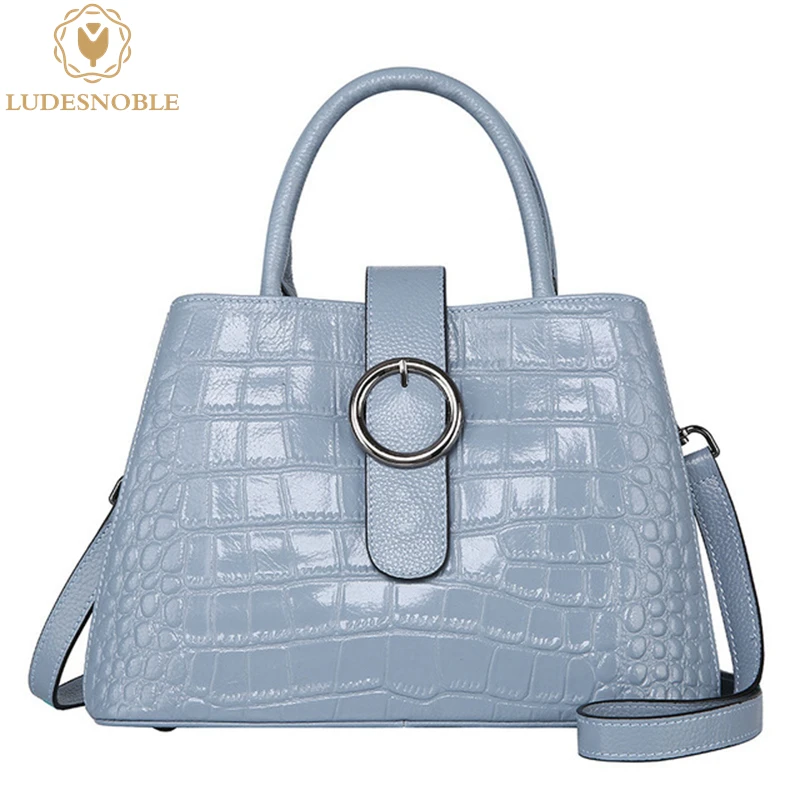 LUDESNOBLE Женщина Сумки 2017 Пакета(ов) Модные Натуральная Кожа Сумка Женская На Плечо