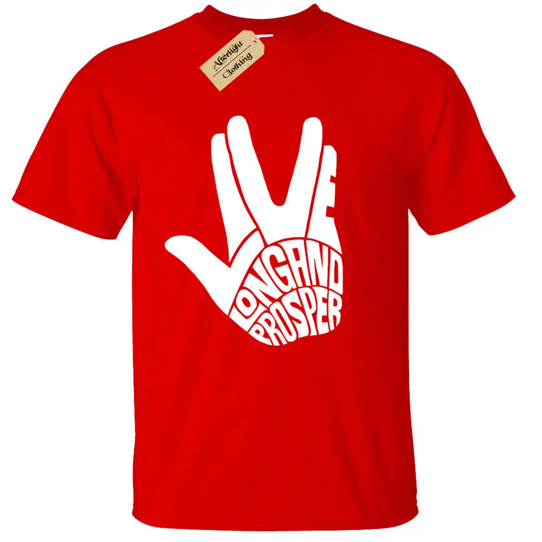 LIVE LONG AND PROSPER Мужская футболка STAR SPOC TREKKIE TREK KIRK SCI FI GEEK|Мужские футболки| |