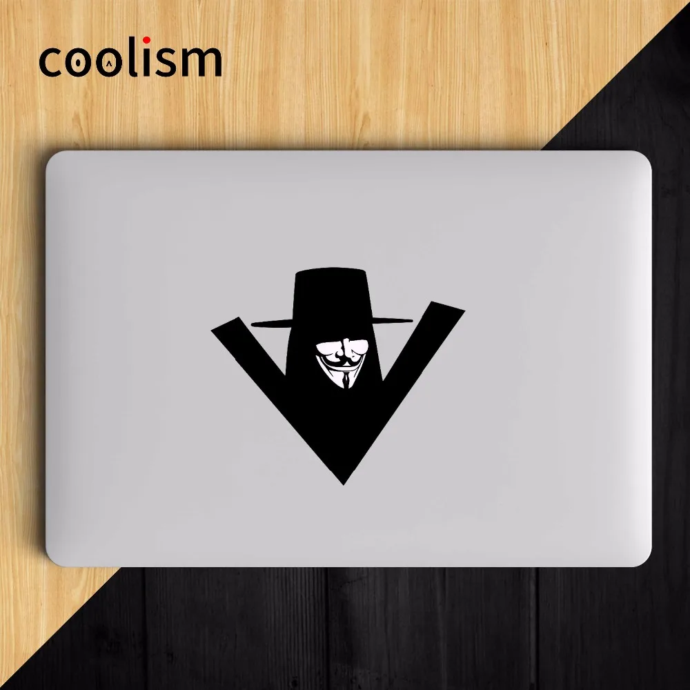 V для Vendetta Маска для ноутбука наклейка для Apple MacBook Air наклейка 13 Pro retina 11 12 15 17 дюймов Mac поверхность книга Mi Кожа Наклейка