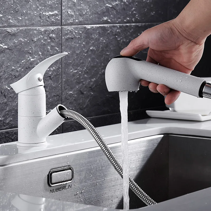 Выдвижной смеситель для раковины senduk качественный латунный кран ванной комнаты