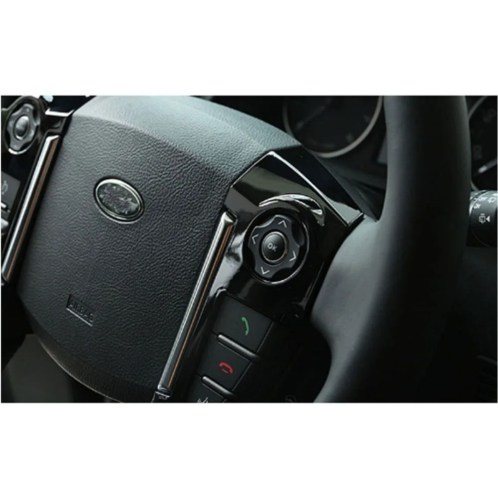 Для Land Rover Discovery 4 LR4 2010- автомобильный Стайлинг рулевое колесо накладка наклейка ABS хром для freelander 2 2013- Новинка