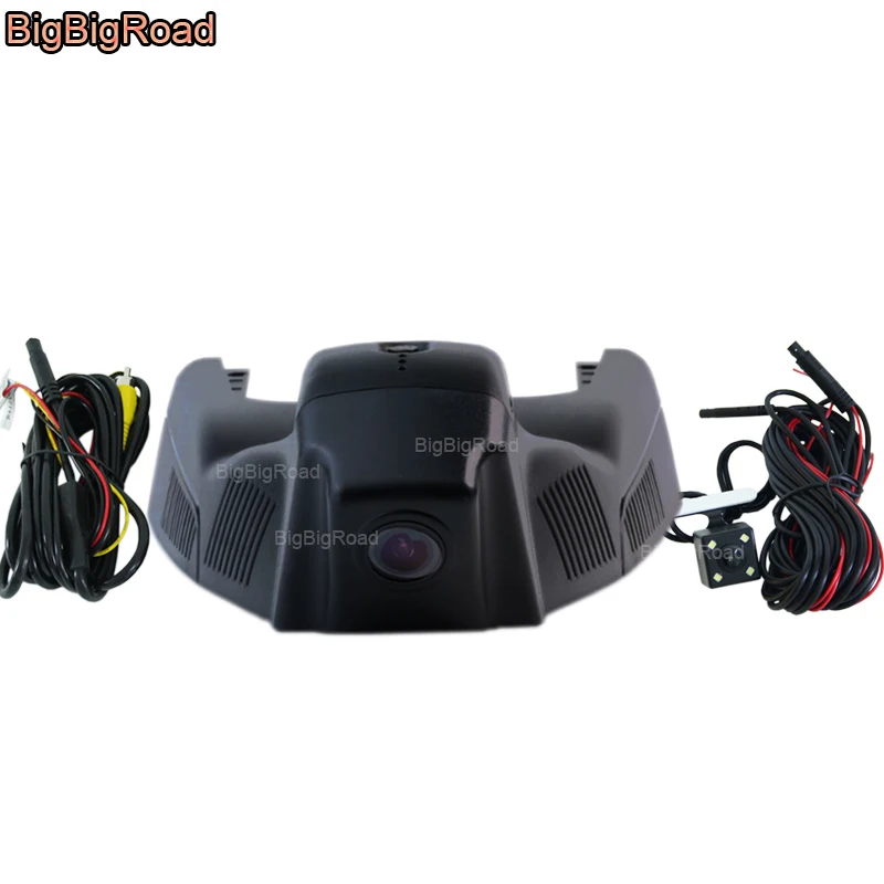 BigBigRoad Автомобильный видеорегистратор Wifi DVR DashCam для Mercedes Benz CLA GLA 200 CLA200 A200 A180 A250 класс A w176 2013 - Название цвета: Black Dual Camera