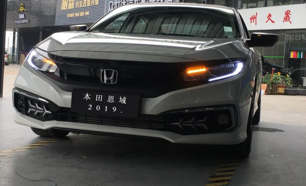 2 шт. в комплекте Автомобильная дневная лампа для honda civic дневной ходовой свет Автомобильные аксессуары 2020y светодиодный DRL головной свет для civic противотуманная фара