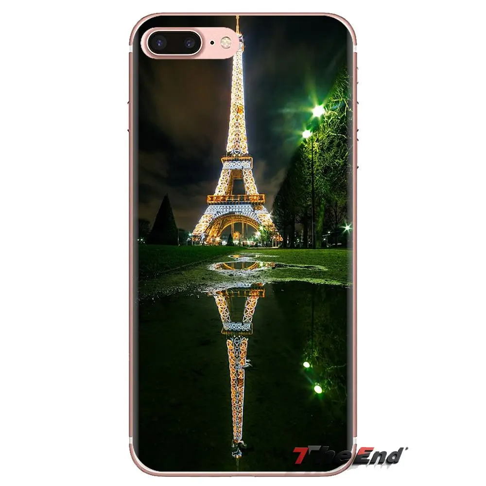 Transparent Soft Cases For Samsung Galaxy J1 J2 J3 J4 J5 J6 J7 J8 Plus 2018 Prime 2015 2016 2017 paris france eiffel tower Night |