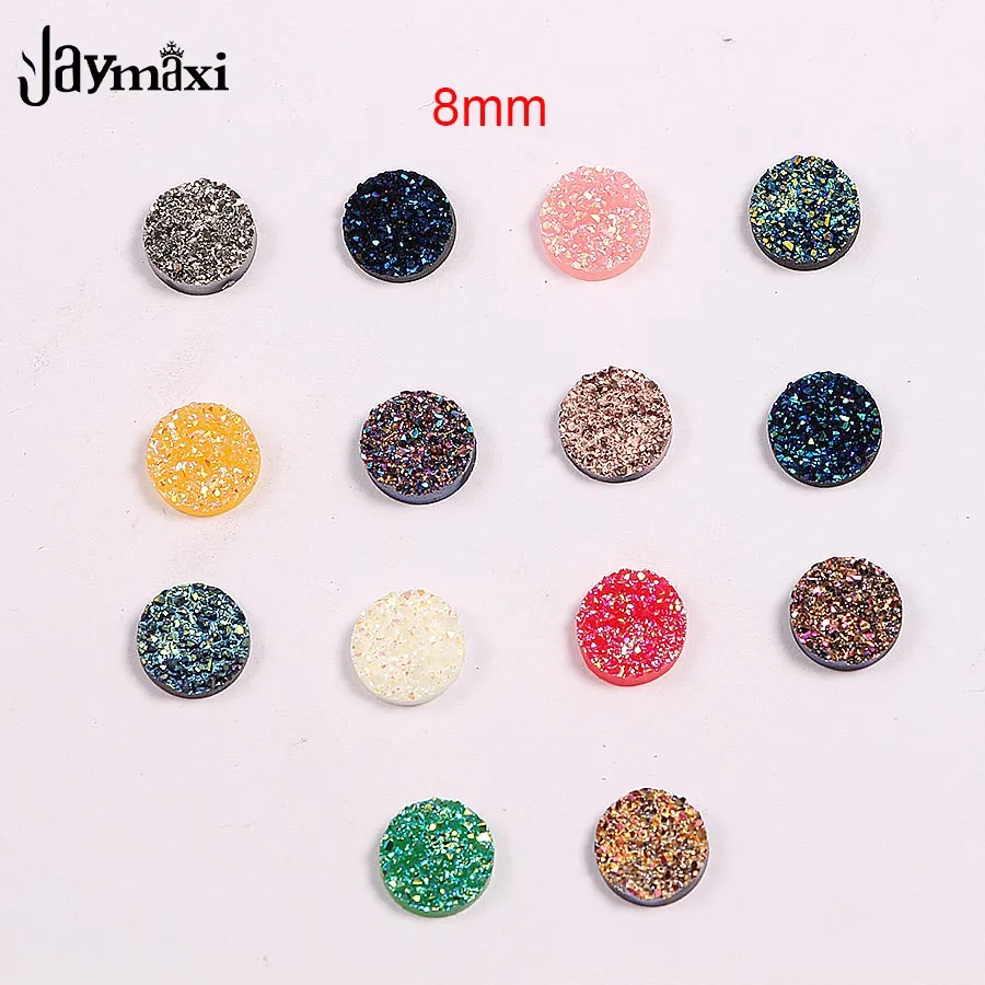 Jaymaxi 8 мм искусственный Druzy Кабошон ювелирные изделия изготовленные на заказ DIY с