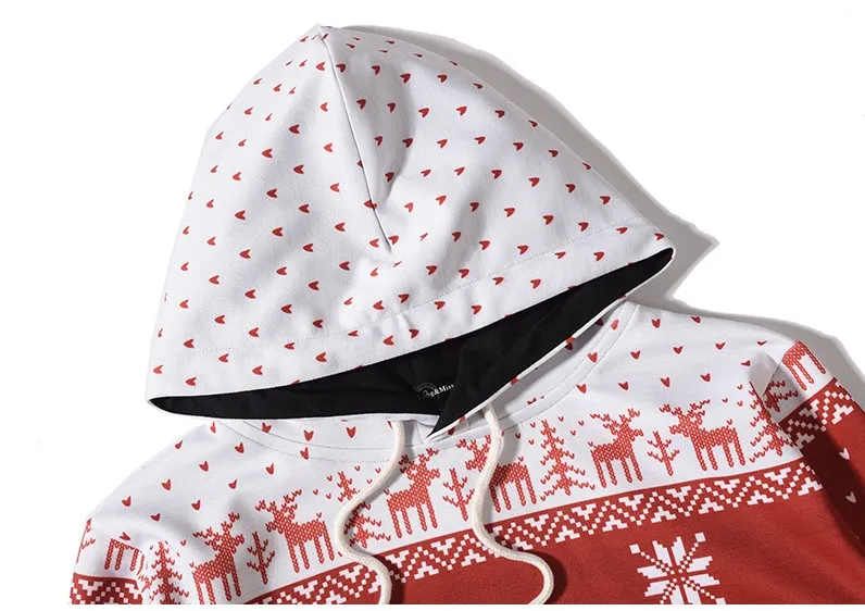 Забавные Рождество олени снег 3d во всем Толстовки с принтом карманы Толстовка