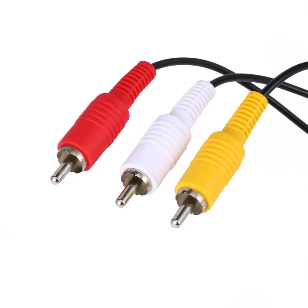 1,8 метров позолоченный Аудио Видео AV композитный 3 RCA кабель для nintendo для wii