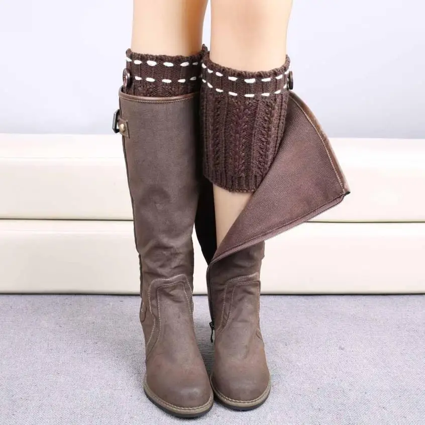 Теплые зимние носки под ботинки для девочек Calentadores De La Pierna #9456|boot toppers|boot socksleg warmers |