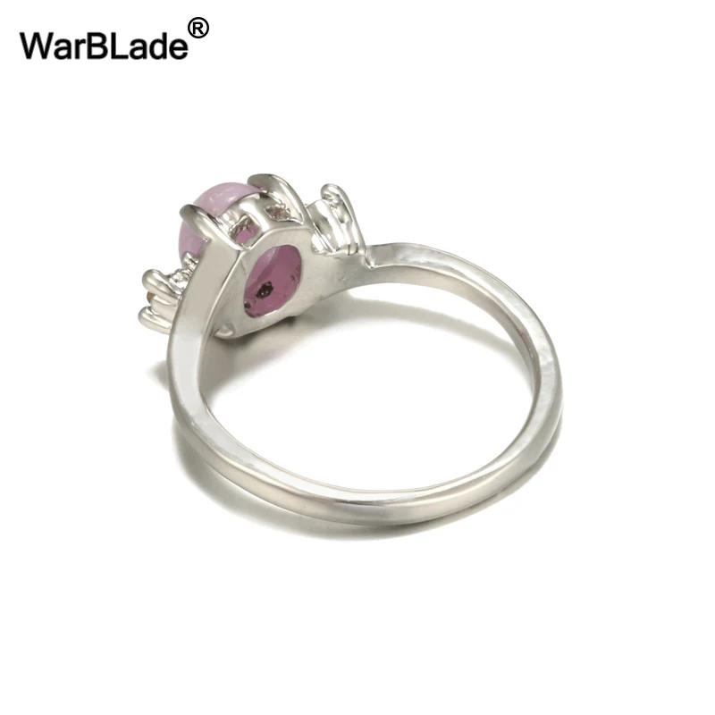 Кольцо с натуральным камнем WarBLade модные украшения кристалл синий белый морской