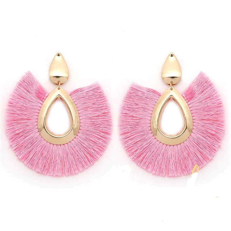 Новые богемные этнические висячие серьги в богемном стиле летние круглые с